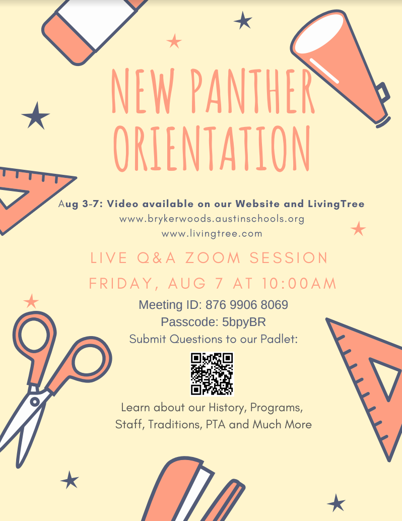 New Panther Orientation Flyer